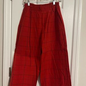 Liz Alig Red Linen Pants